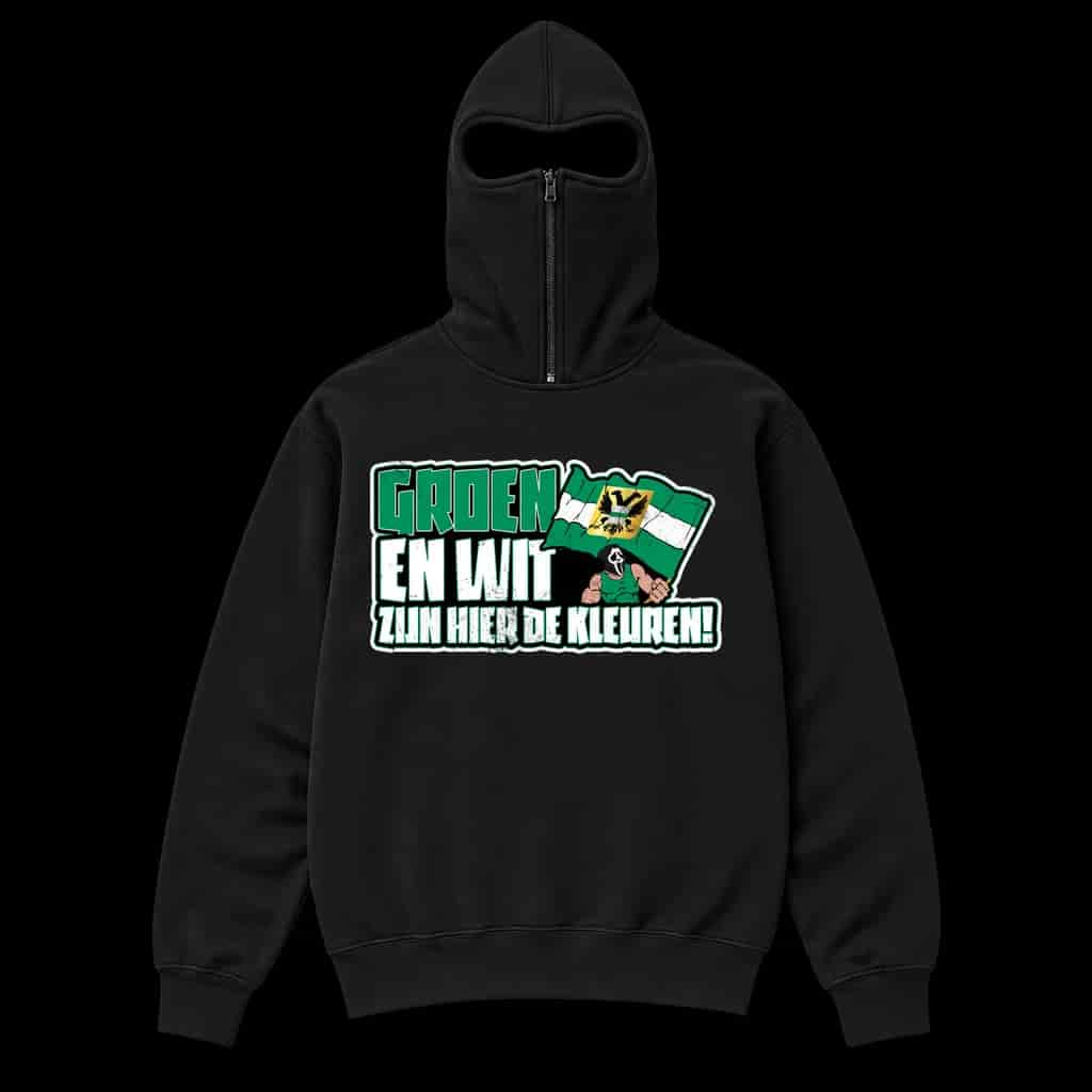 Groen en wit zijn hier de kleuren Ninja Hoodie