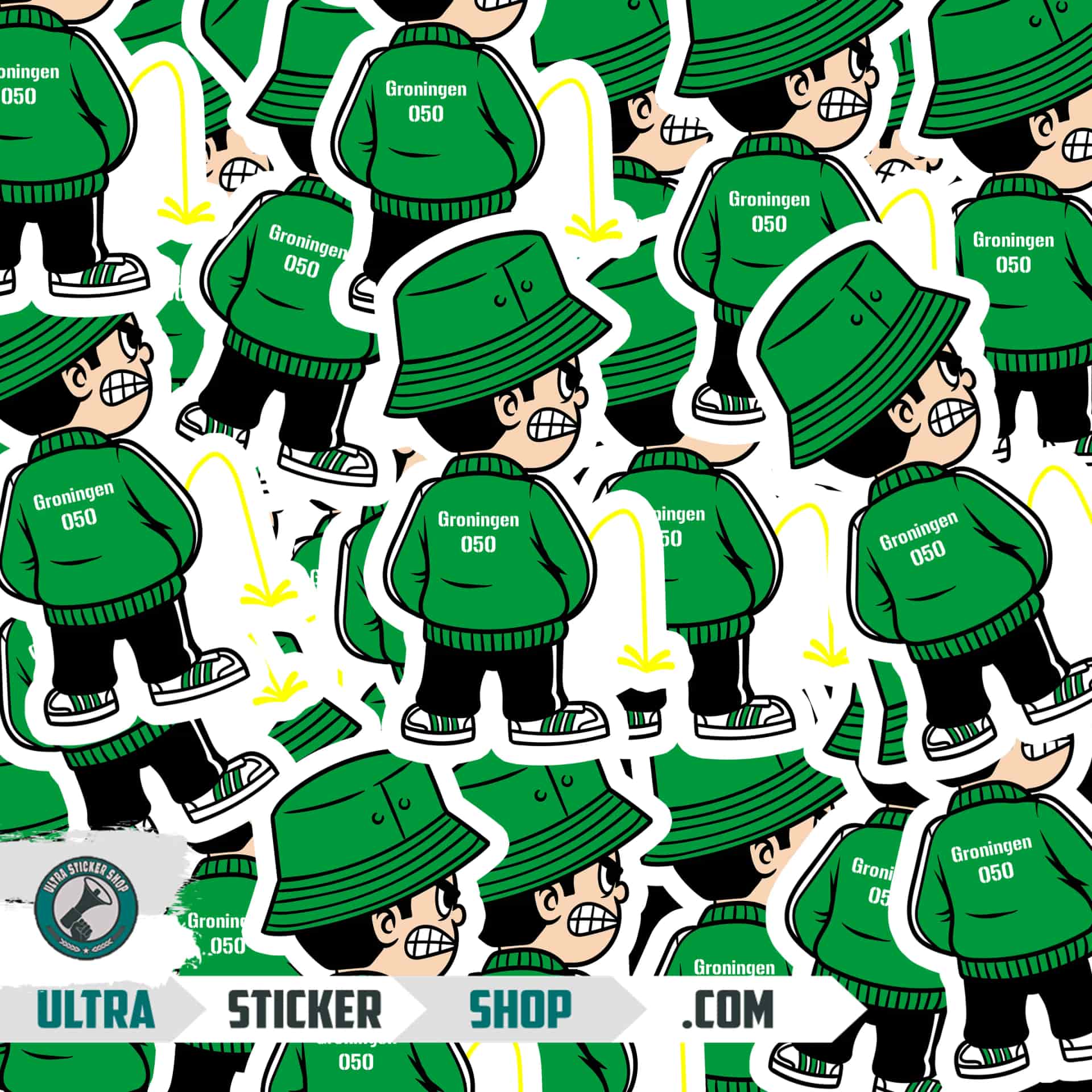 Groningen 050 Pee Kid Stickers