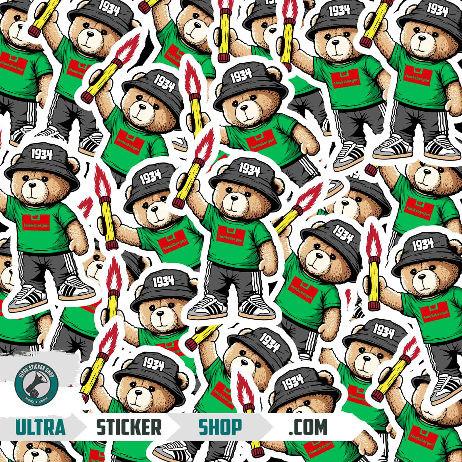 Haaksbergen 1934 bear Stickers