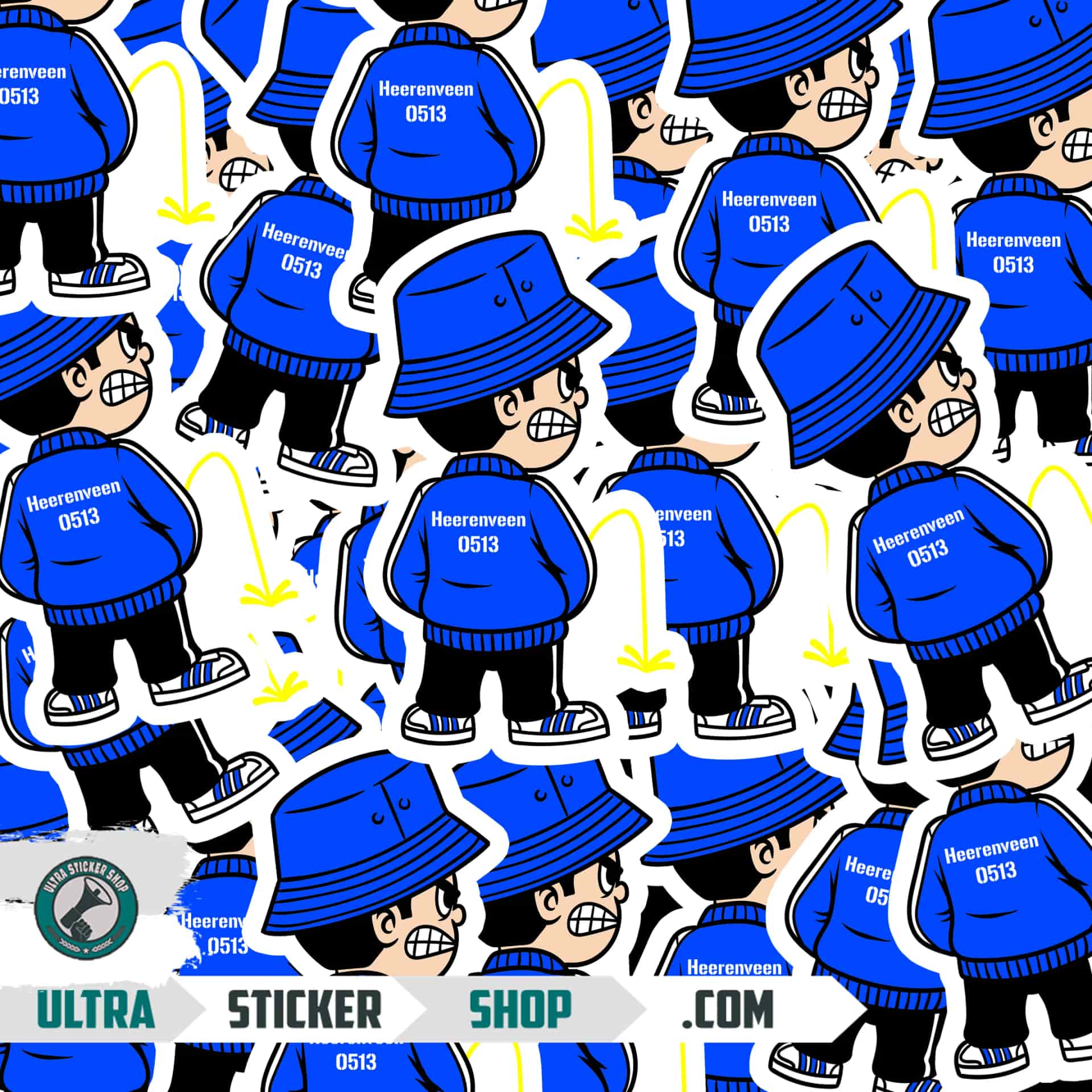 Heerenveen 0513 Pee Kid Stickers