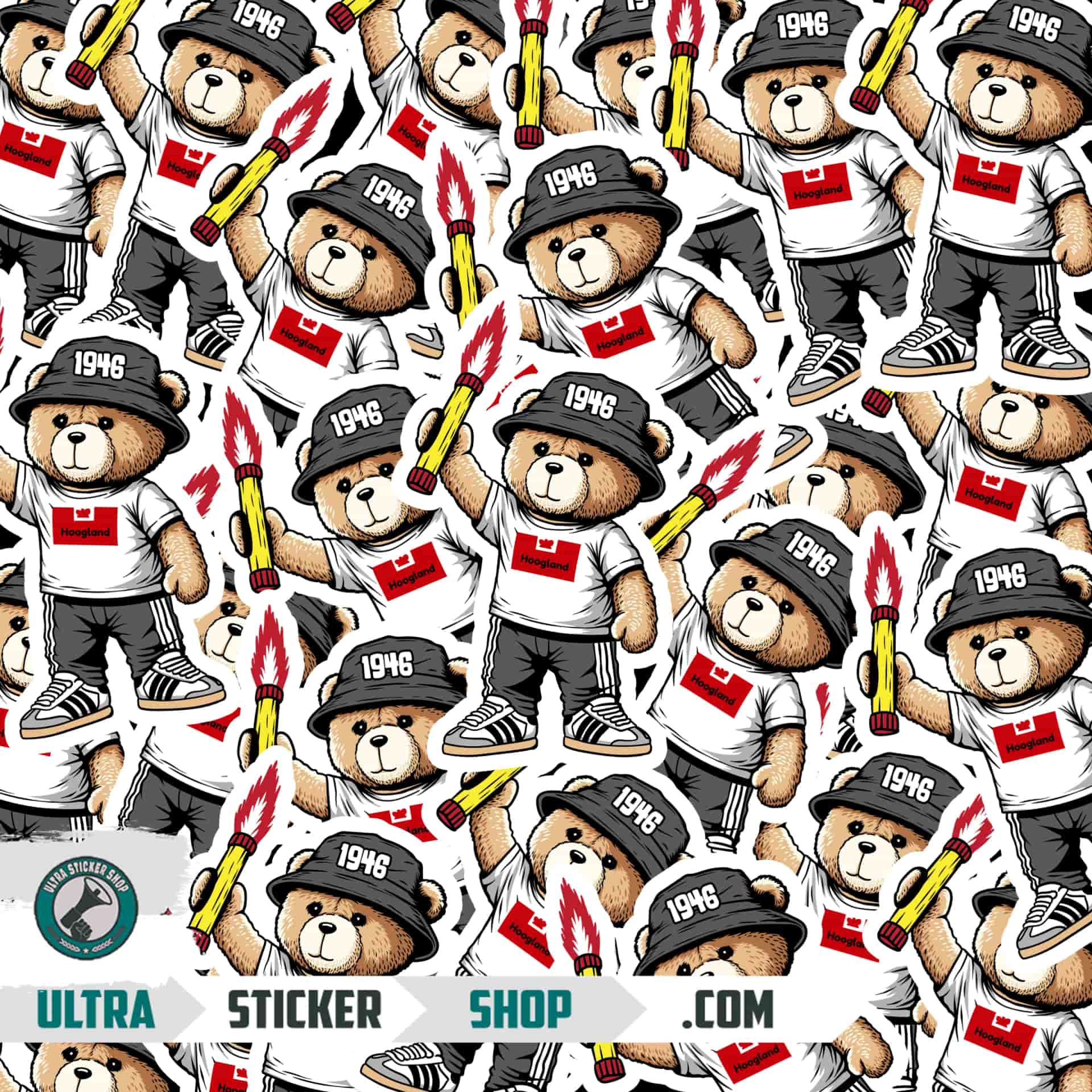 Hoogland 1946 bear Stickers