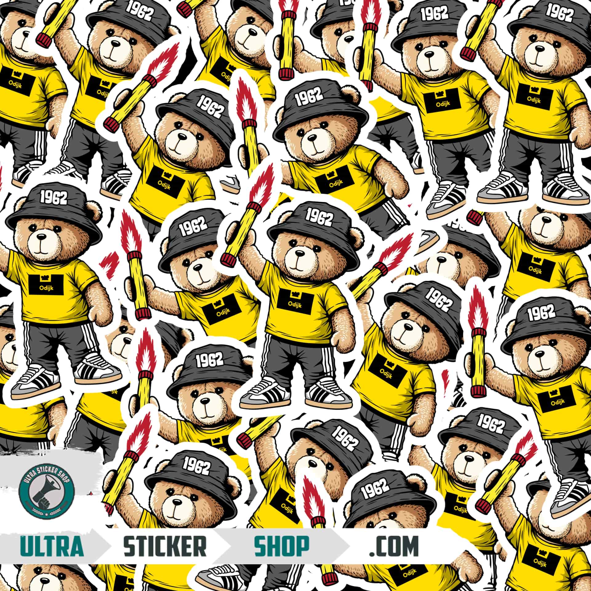 Odijk 1962 bear Stickers