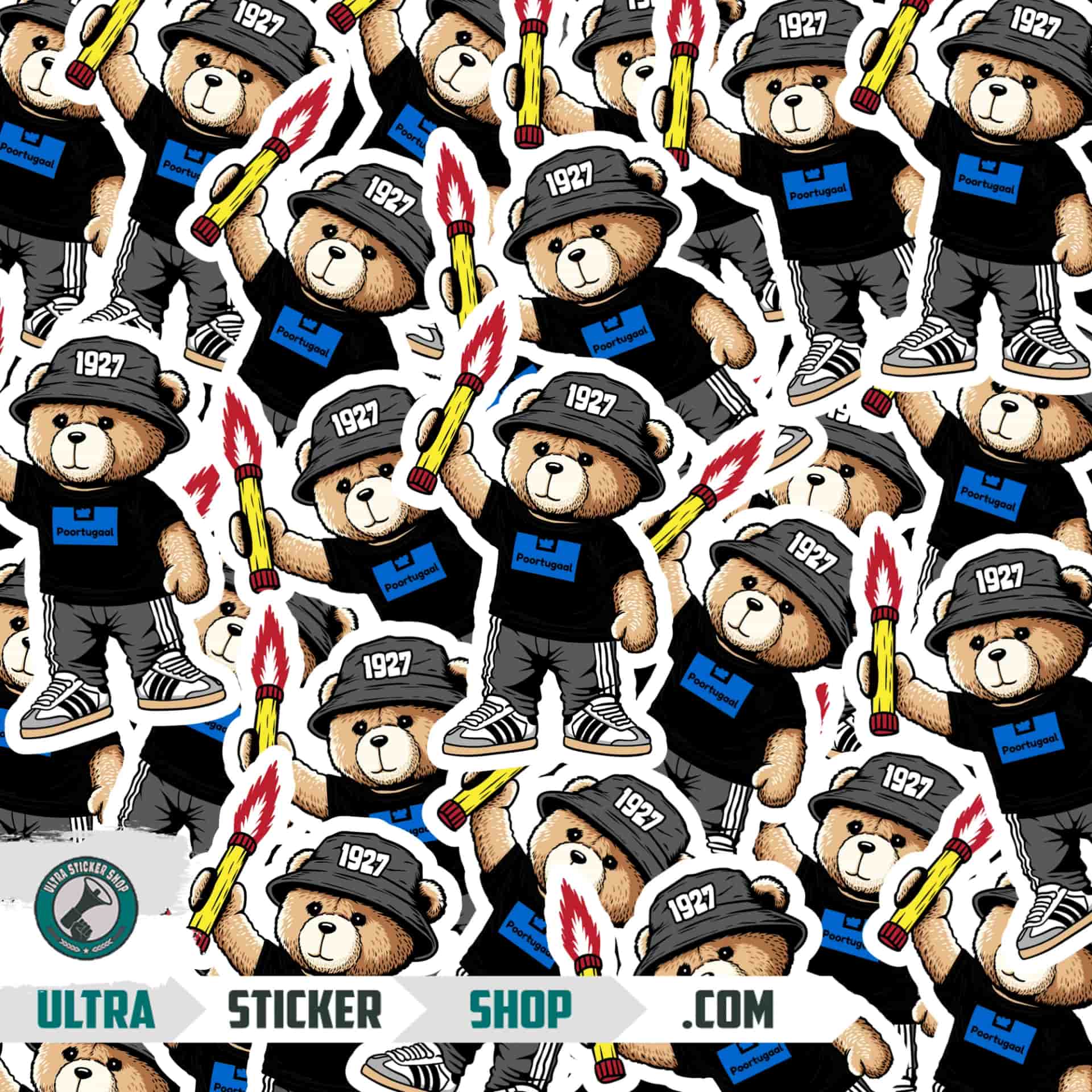 Poortugaal 1927 bear Stickers