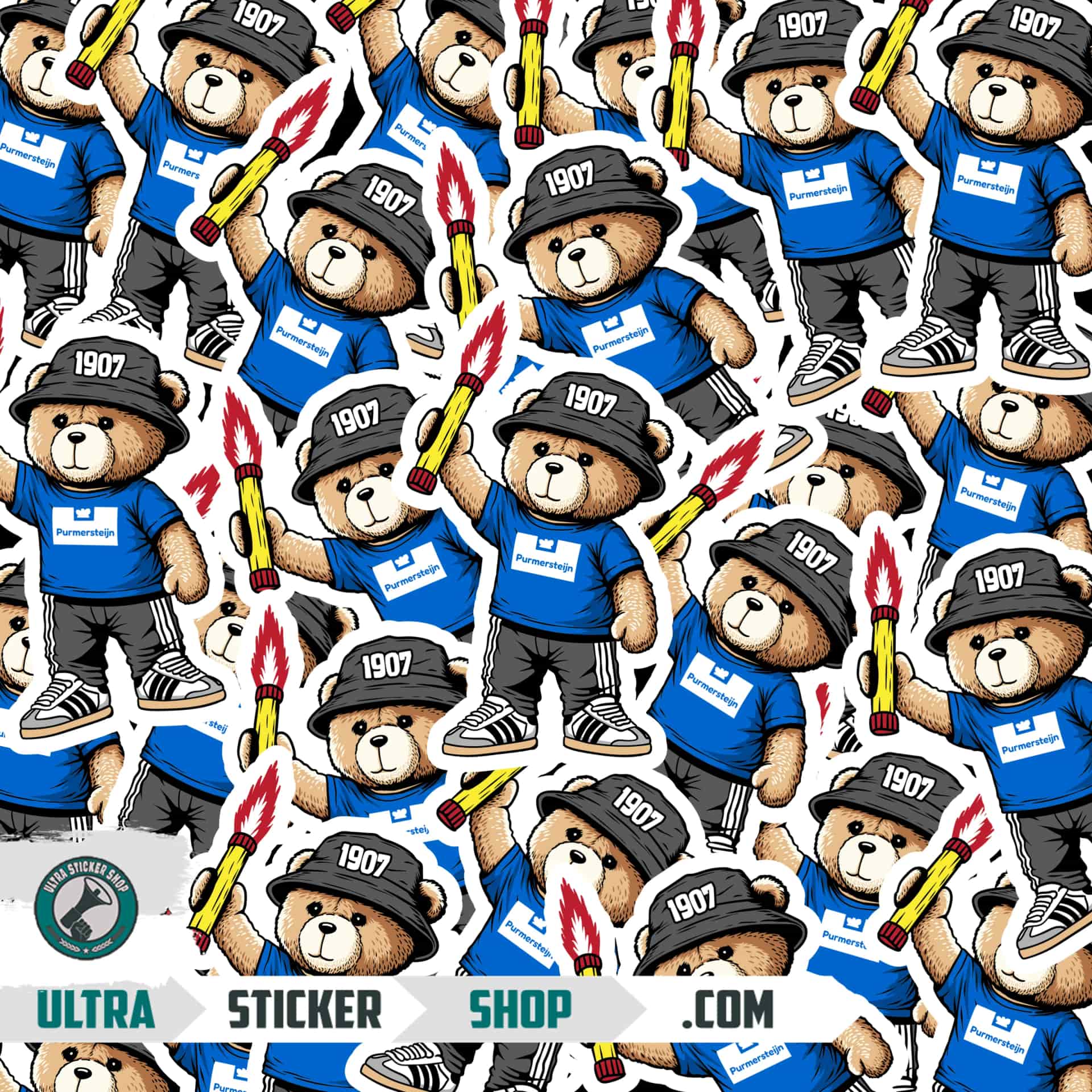 Purmersteijn 1907 bear Stickers