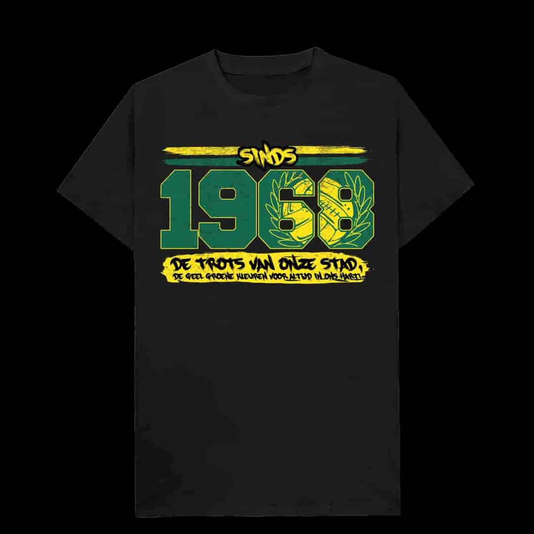 Sinds 1968 de trots van onze stad. De geel groene kleuren voor altijd in ons hart T-shirt