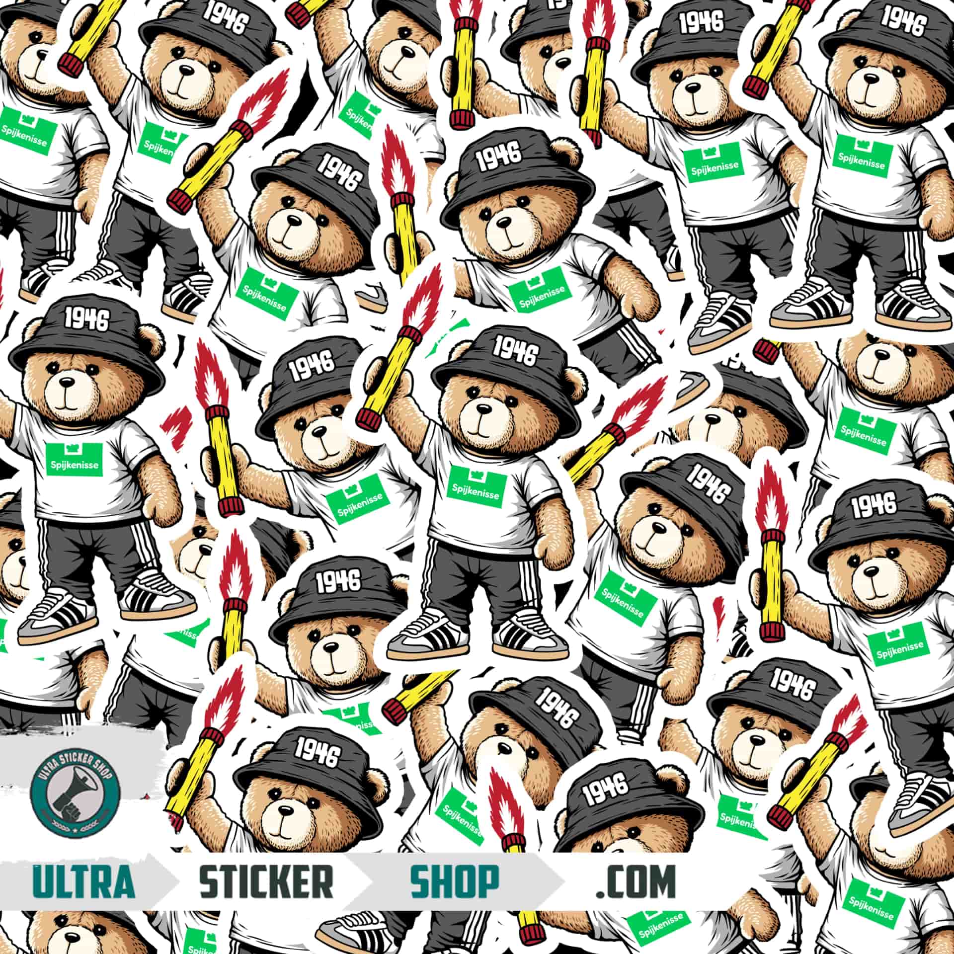 Spijkenisse 1946 bear Stickers