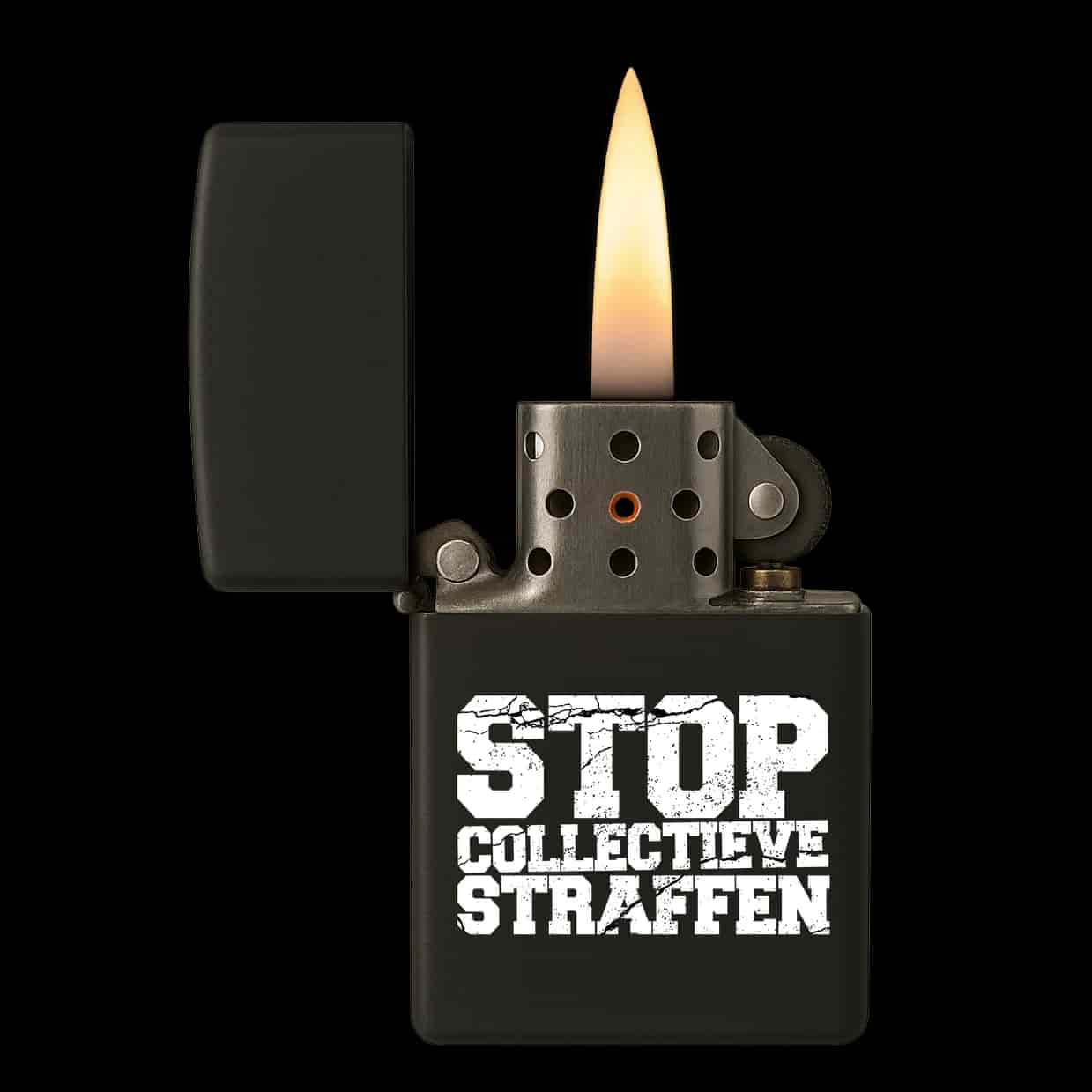 Stop collectieve straffen Aansteker