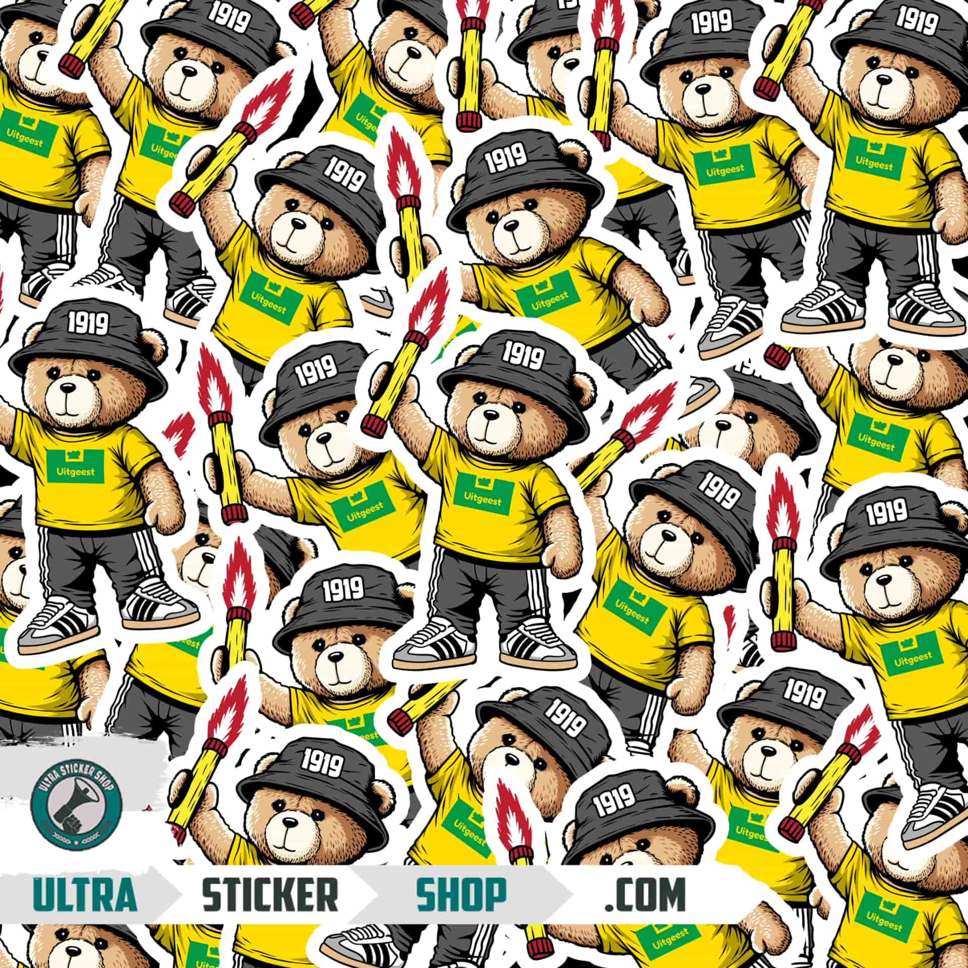 Uitgeest 1919 bear Stickers