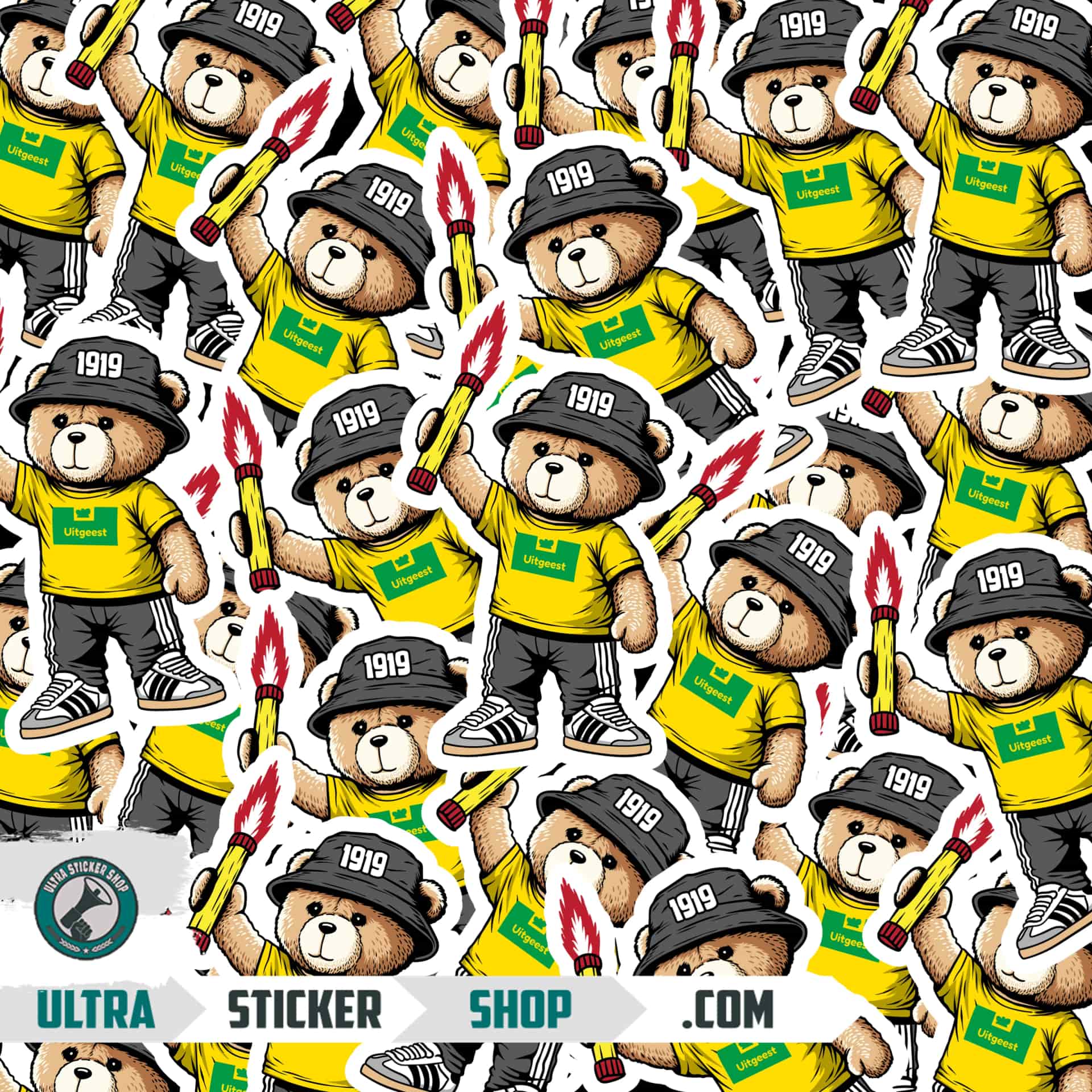 Uitgeest 1919 bear Stickers