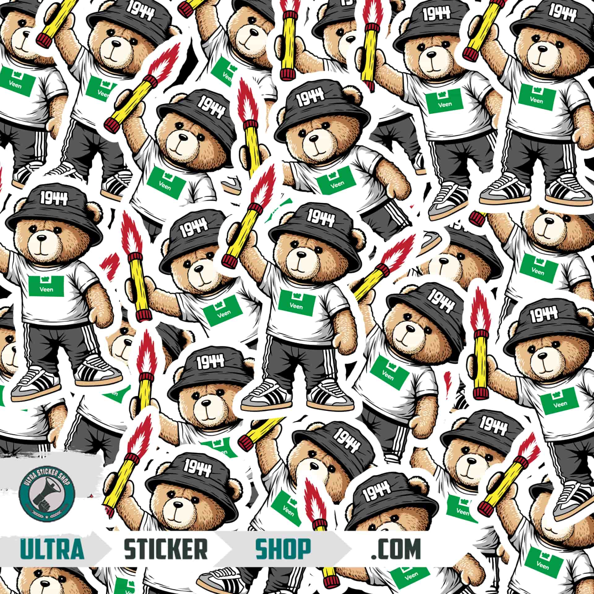 Veen 1944 bear Stickers