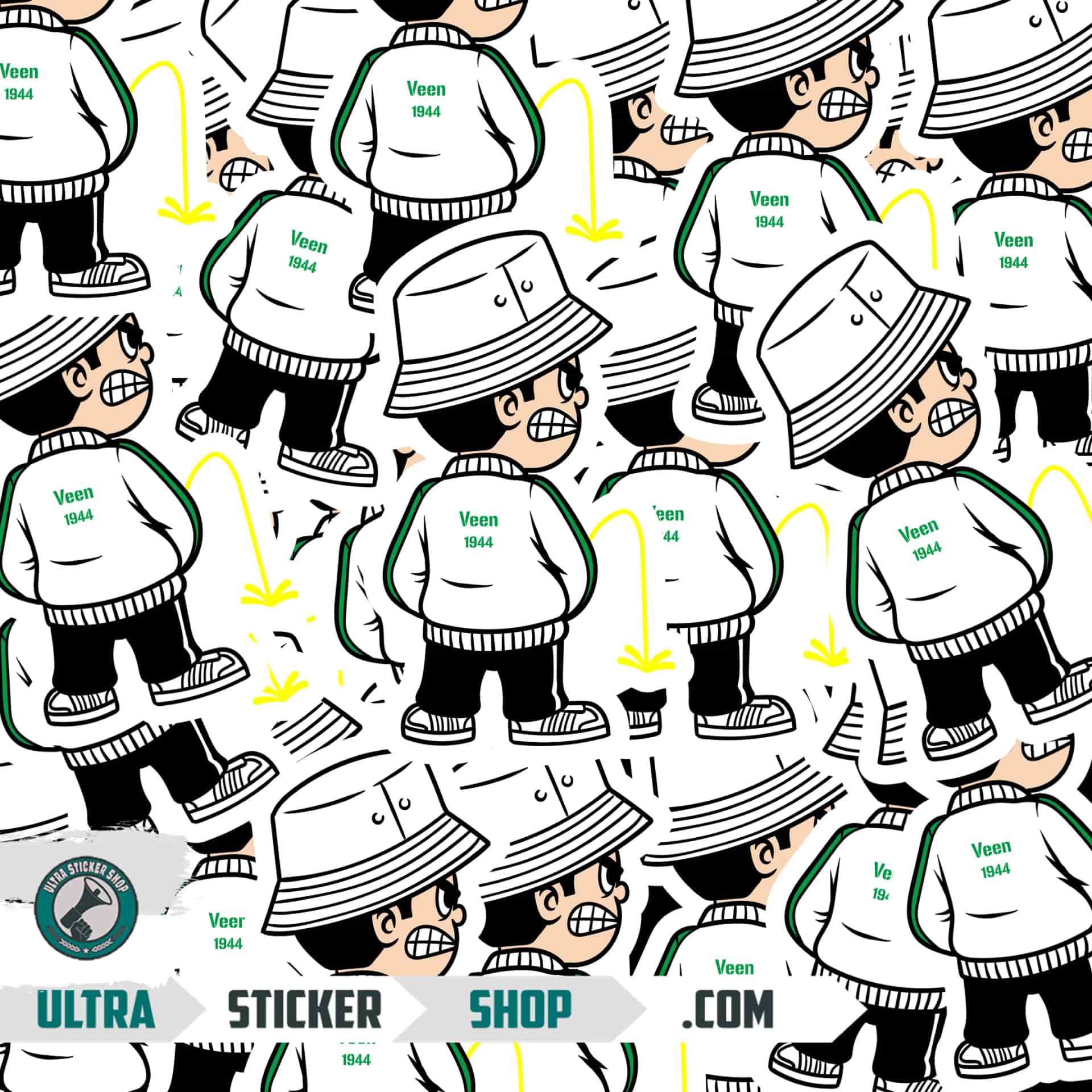 Veen 1944 Pee Kid Stickers
