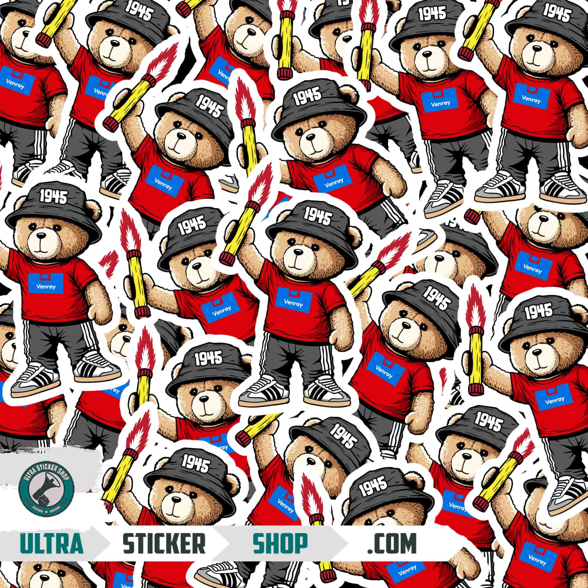 Venray 1945 bear Stickers