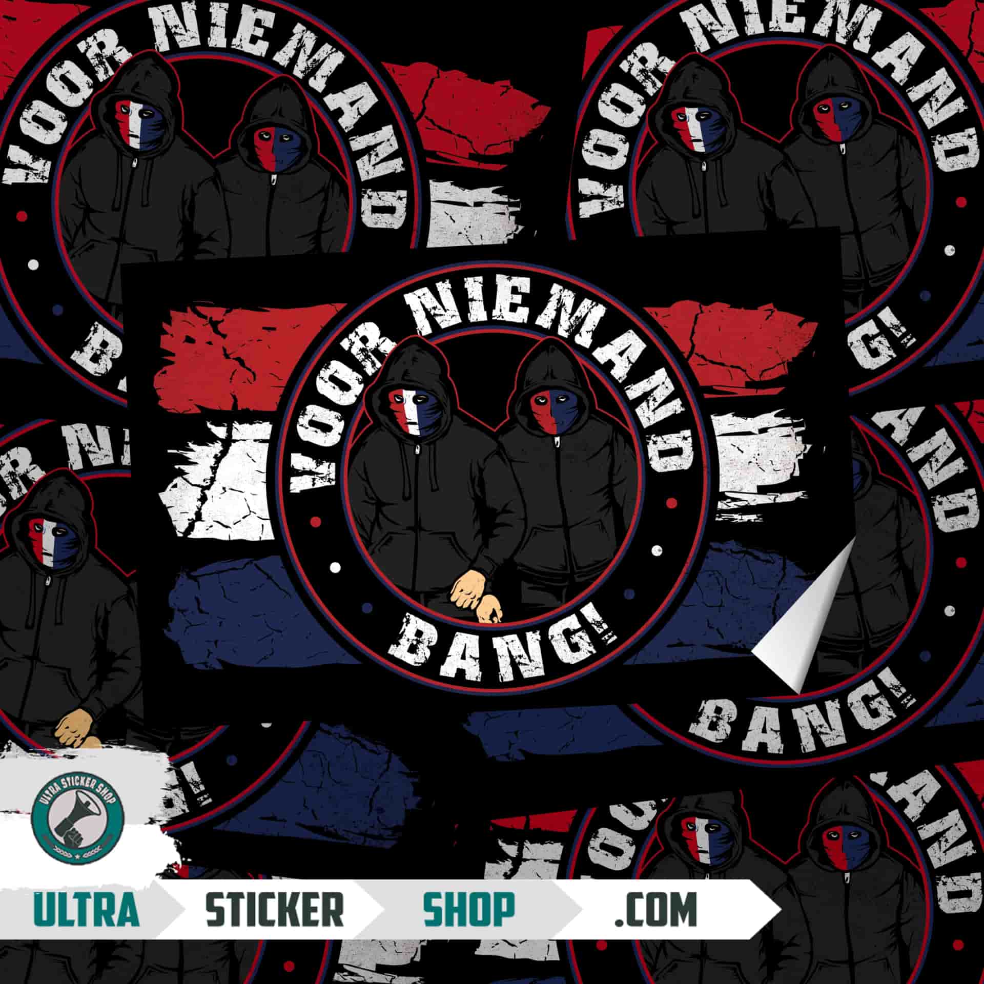 Voor niemand Bang Stickers