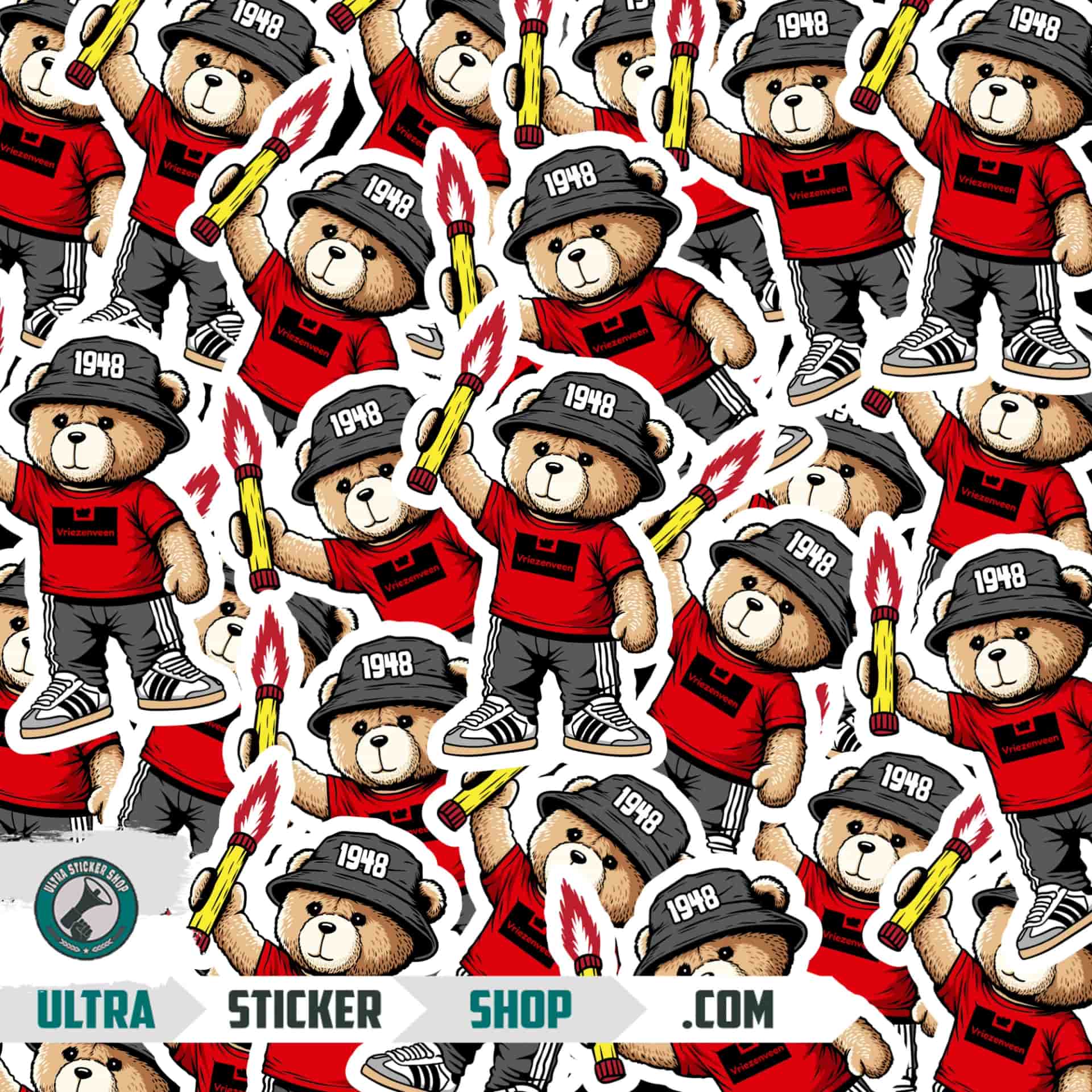 Vriezenveen 1948 bear Stickers