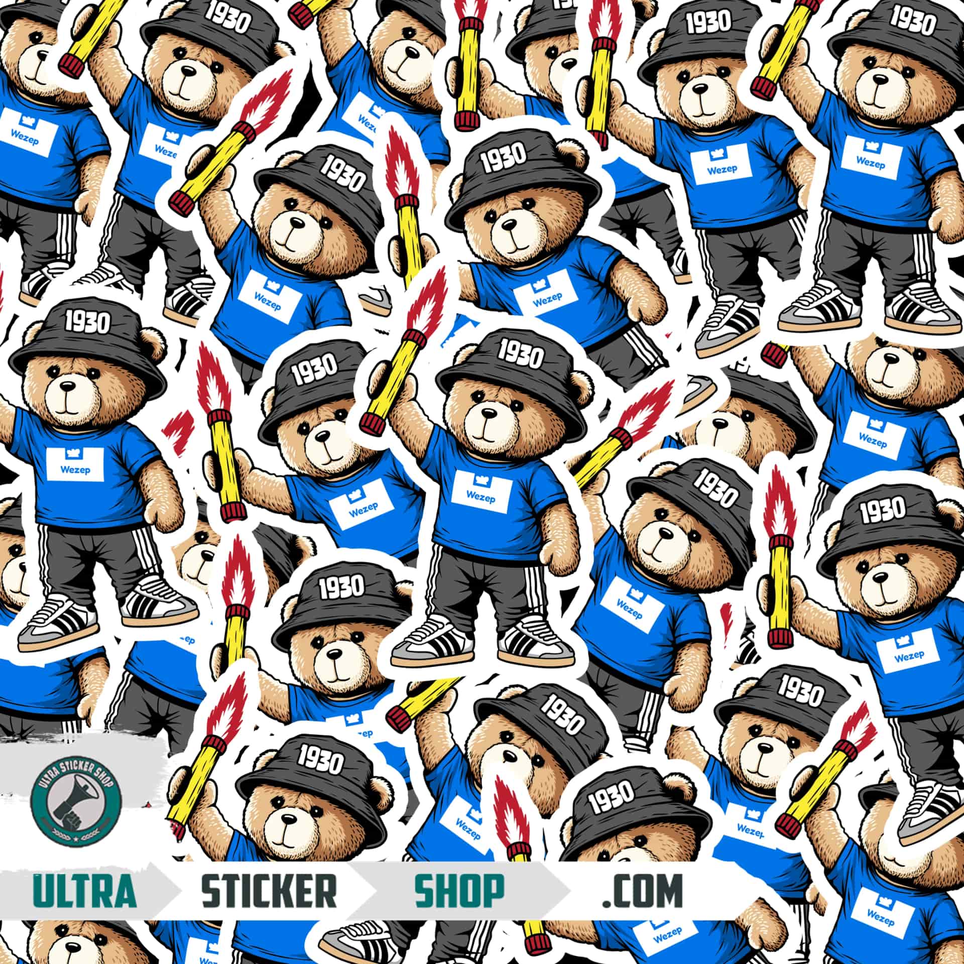 Wezep 1930 bear Stickers