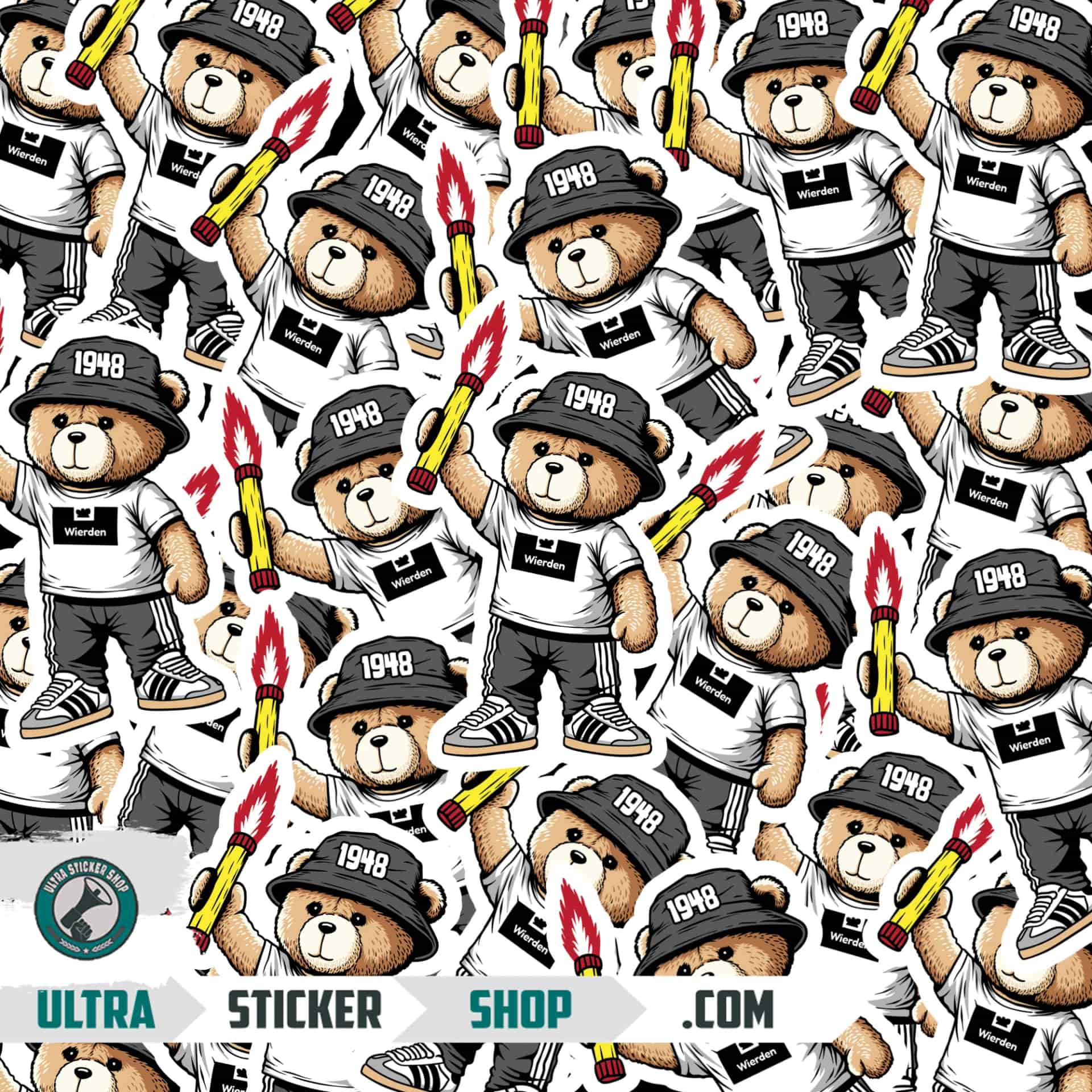 Wierden 1948 bear Stickers